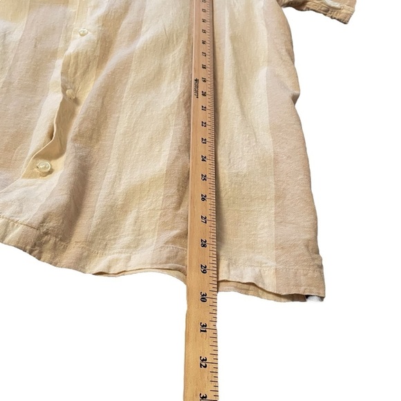 GAP Striped Linen Shirt With Cuban Collar-Size XL - Picture 9 of 13
